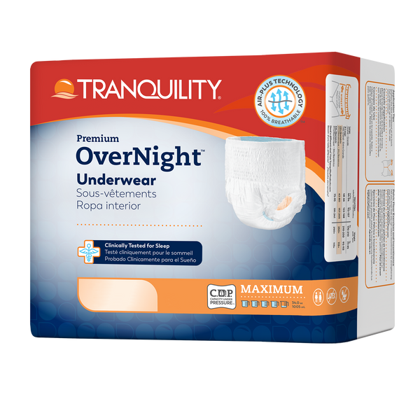 Tranquility Premium Overnight Pull-Up Disposable Underwear, by the Case
