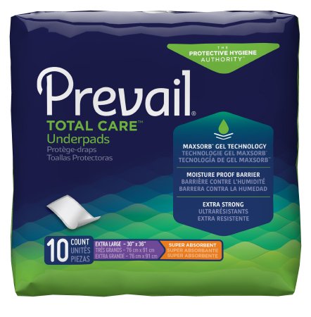 Prevail Premium super Aborbent Extra Large Underpad -Fluff 30x36